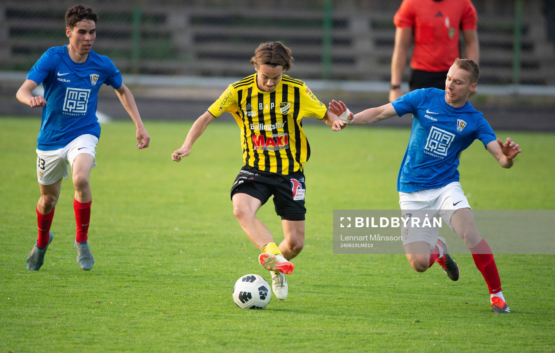  IFK Hässleholms Gustaf Winroth i matchen i div 2 mellan FBK Balkan och IFK Hässleholm i Malmö 10 juni 2024.