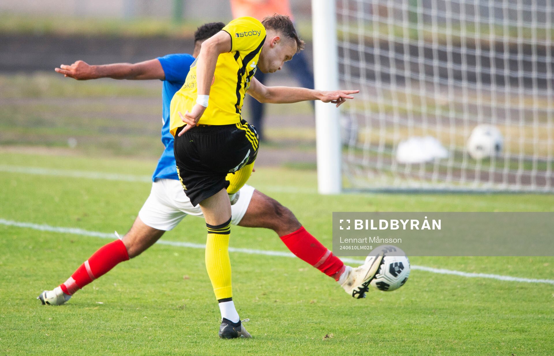 IFK Hässleholms Philipp Berndt gör 0-2 och jublar i