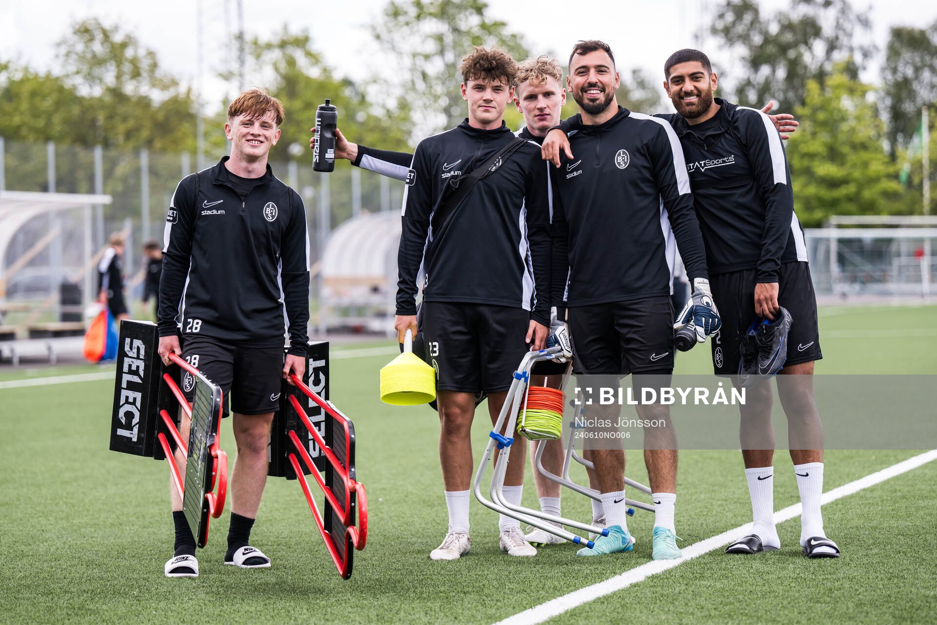 Sam Hegdal, Max Nilsson, Gustaf Westström, målvakt Amr