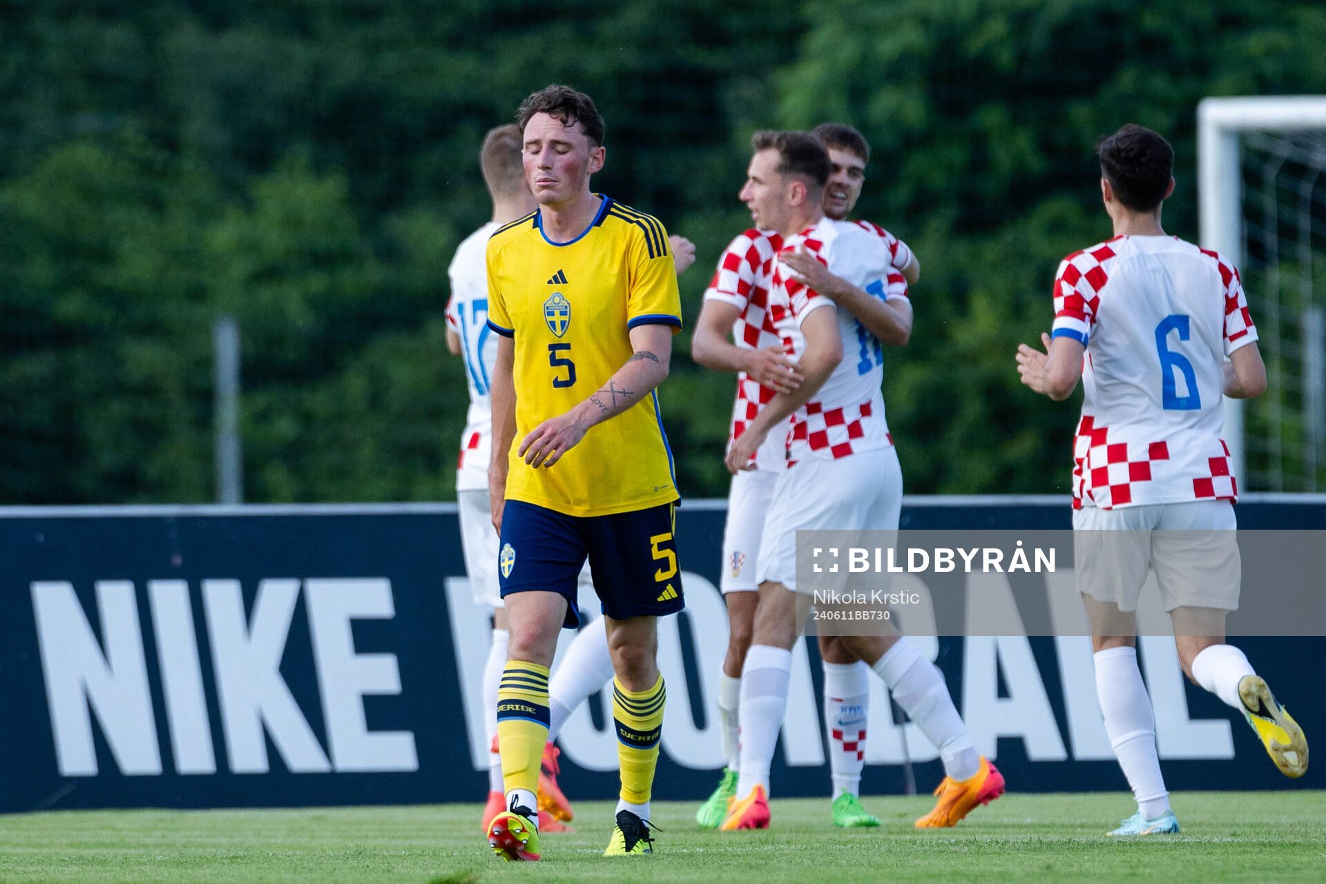 Noah Persson of Sweden looks dejected