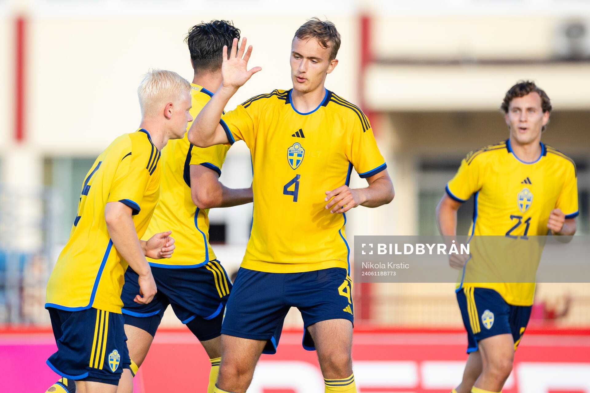 Otto Rosengren and Jesper Tolinsson of Sweden celebrate