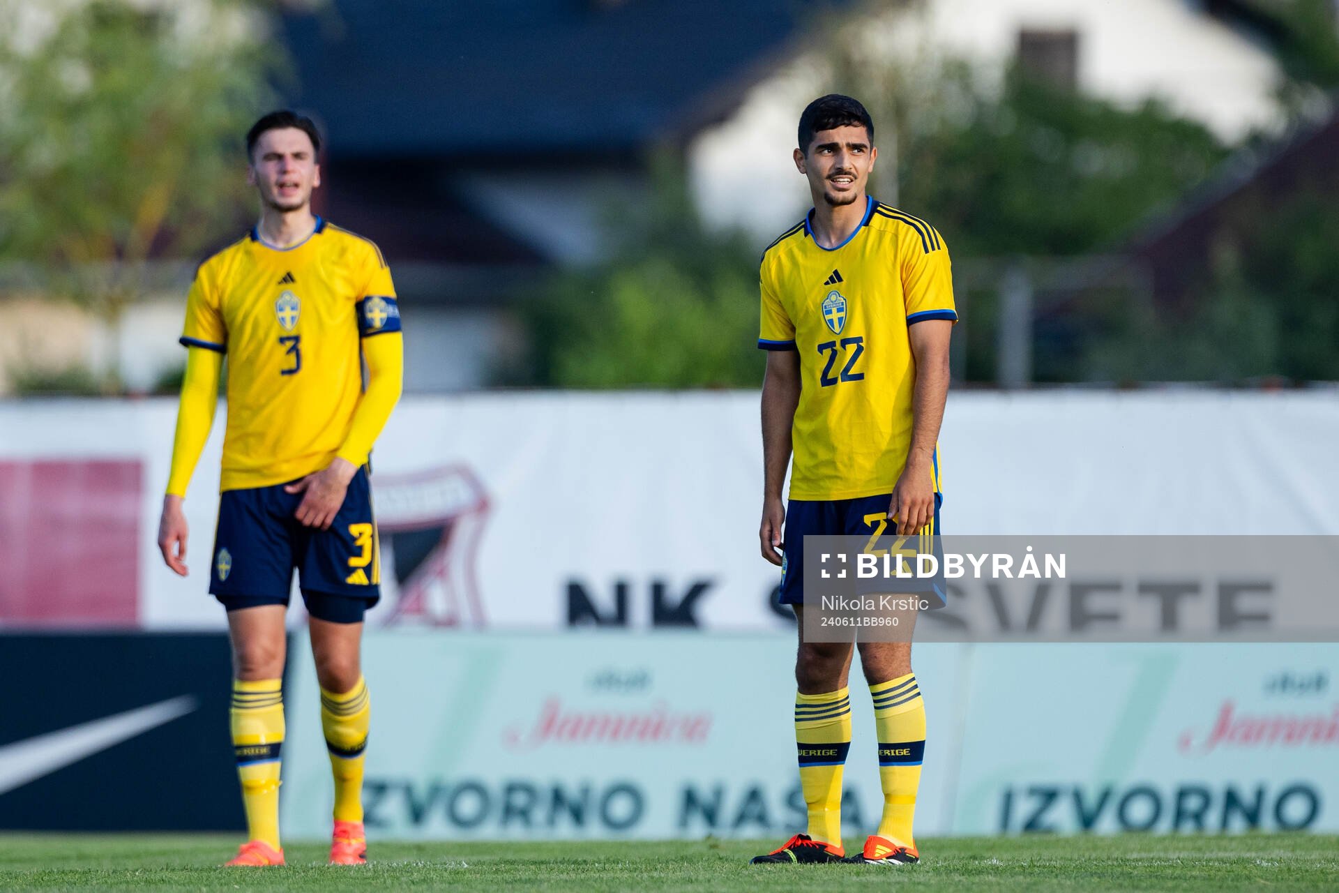 Noah Eile and Aimar Sher of Sweden look dejected