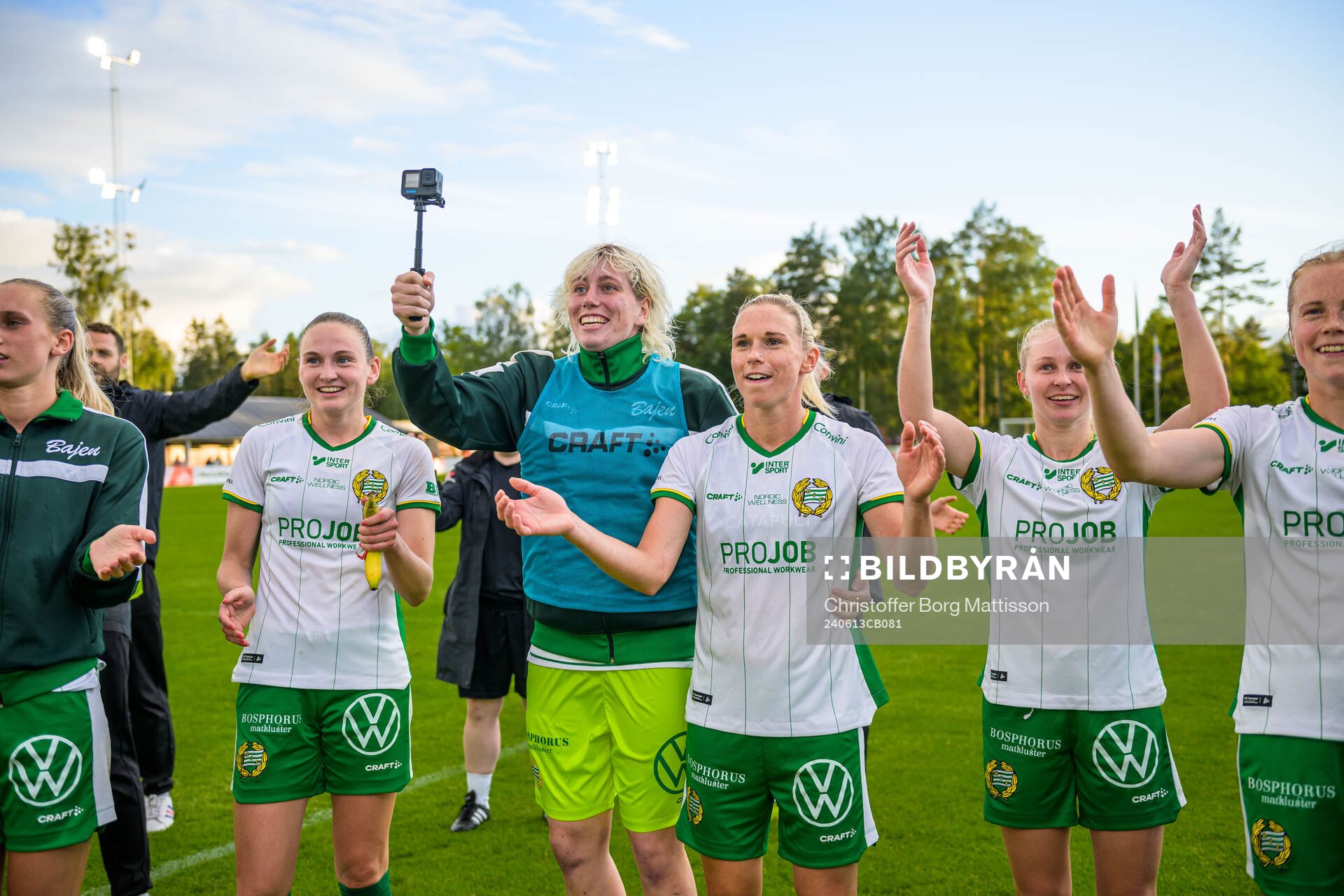 Hammarbys Vilde Hasund, målvakt Moa Edrud, Jonna Andersson