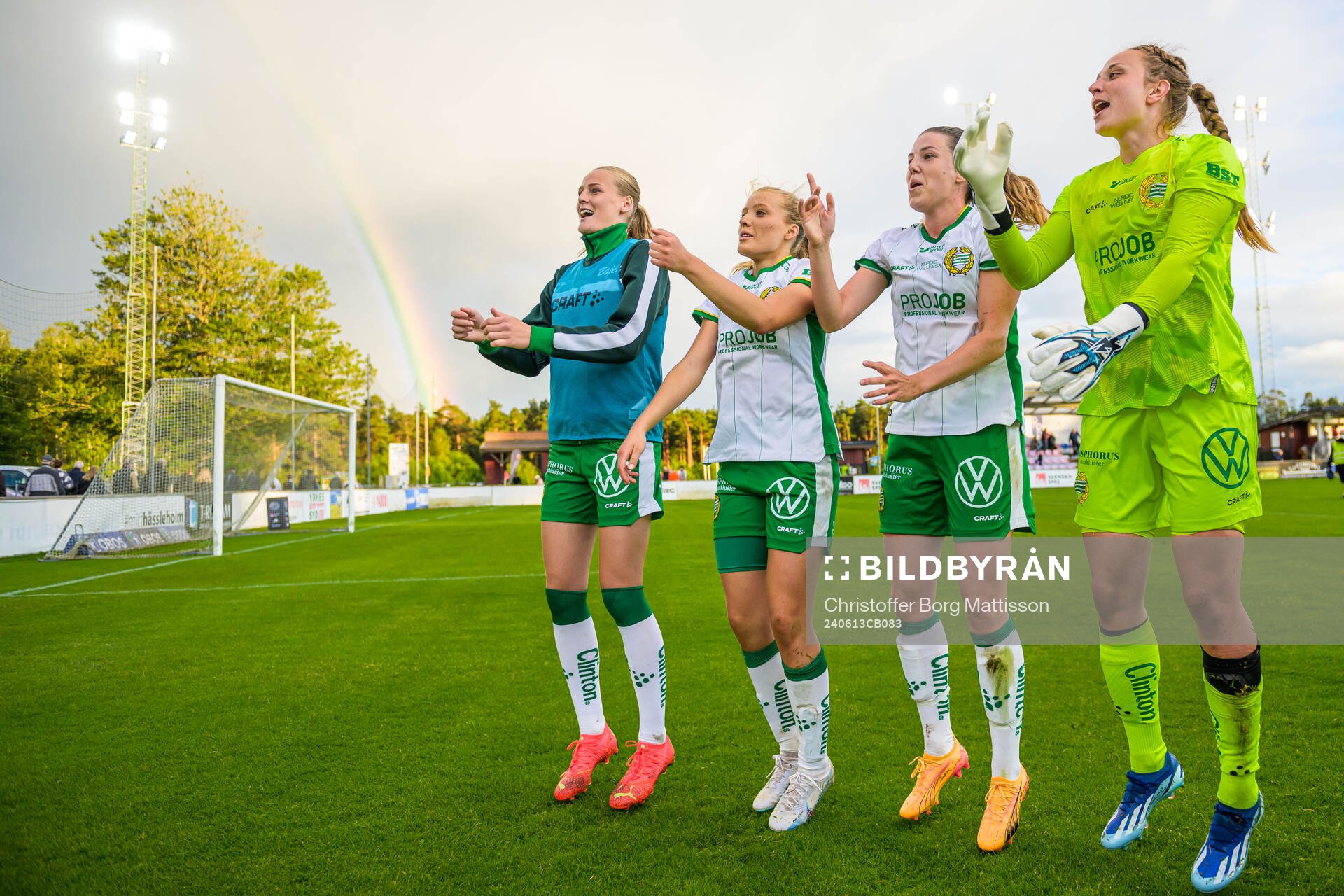 Hammarbys Lykke Ihrfelt, Smilla Holmberg, Emma Westin och