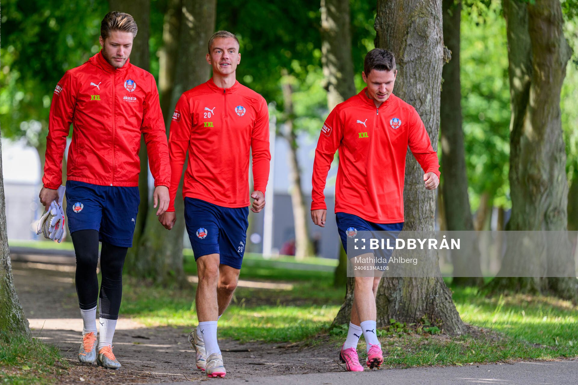Målvakt Kalle Joelsson, Dennis Olsson och Max Svensson