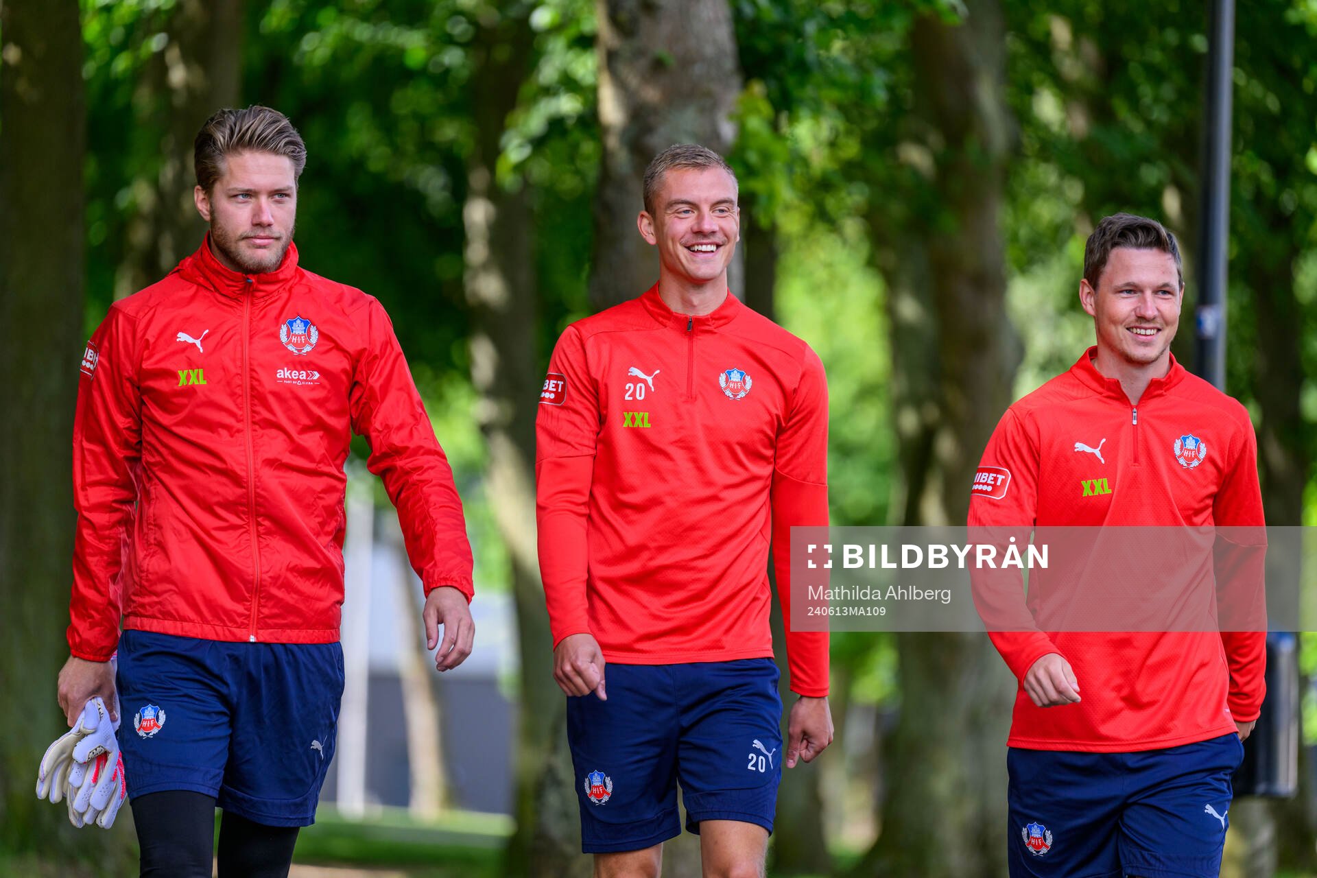 Målvakt Kalle Joelsson, Dennis Olsson och Max Svensson