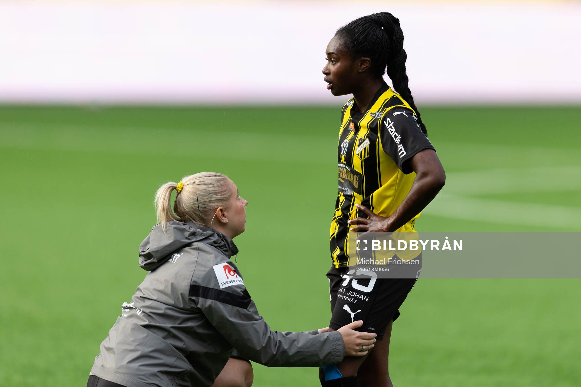 Häckens Monica Jusu Bah tvingas byta i halvtid