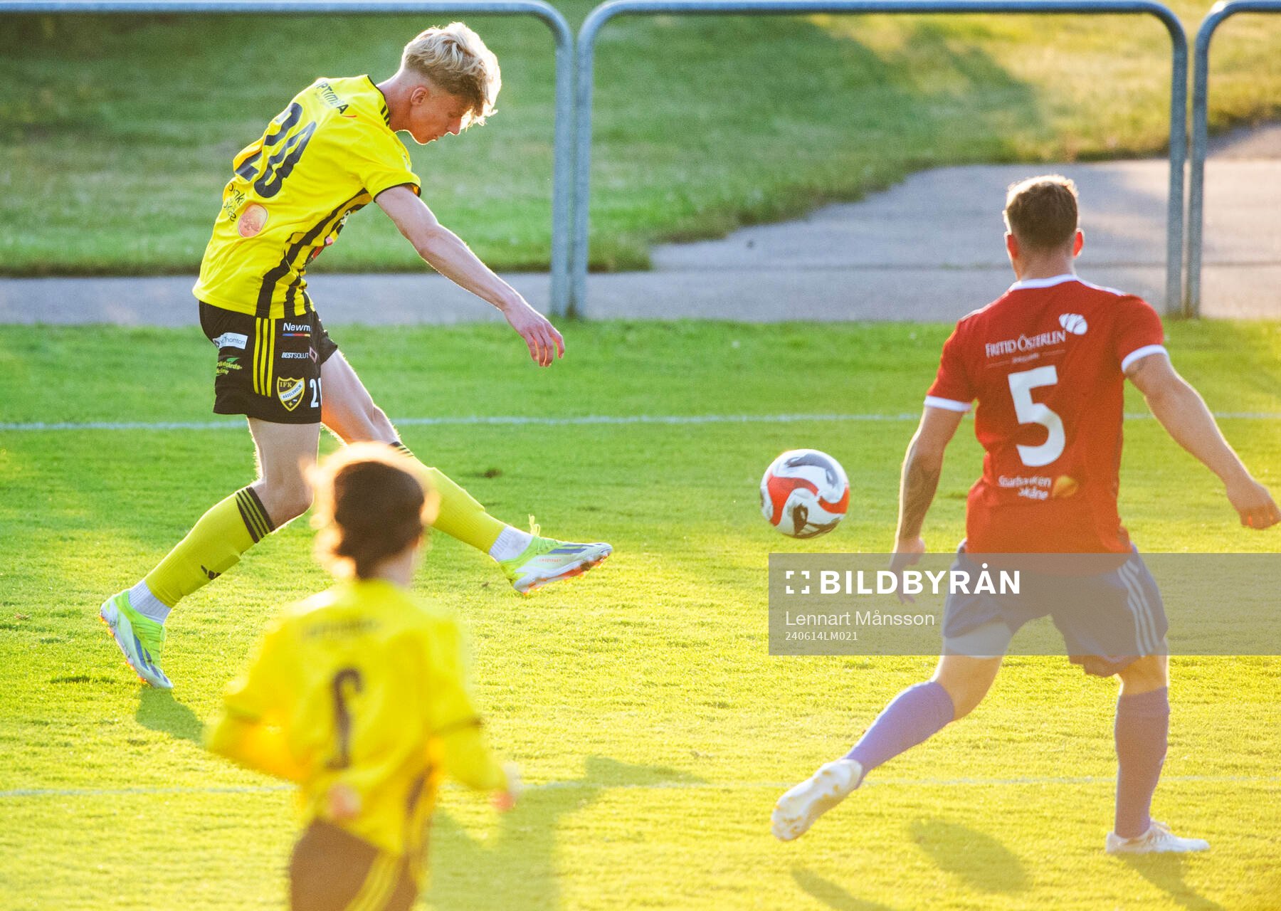 IFK Hässleholms Noel Larsson i matchen i div 2 mellan IFK