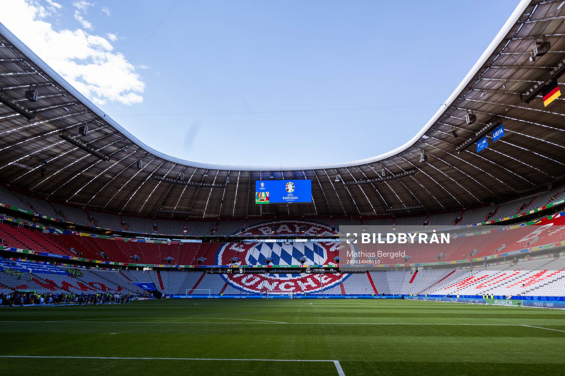 Interior view of Munich Football Arena