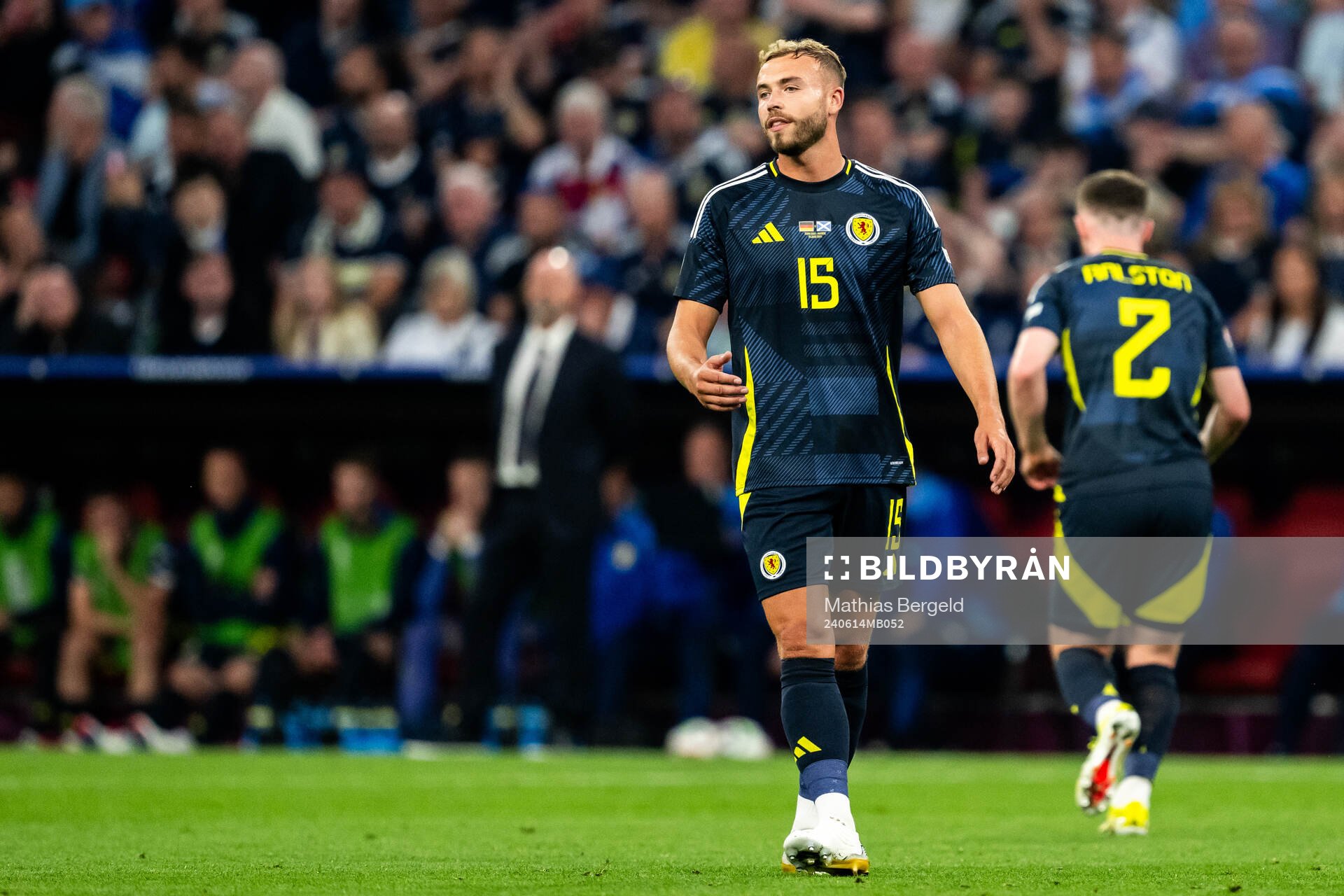 Ryan Porteous of Scotland looks dejected