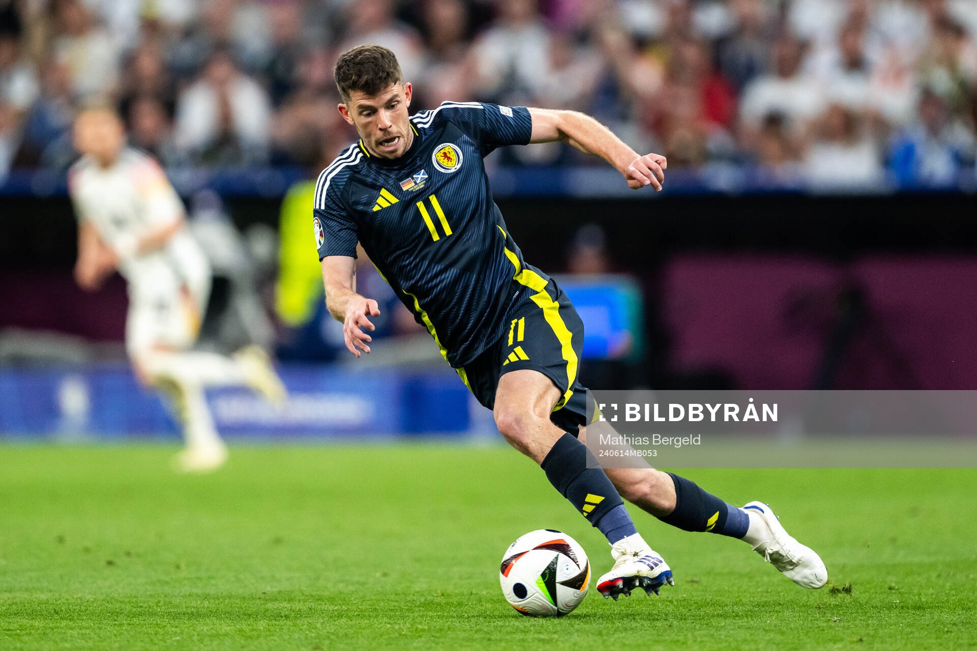 Ryan Christie of Scotland during the UEFA Euro 2024 Football Championship match between Germany and Scotland on June 14, 2024 in Munich.