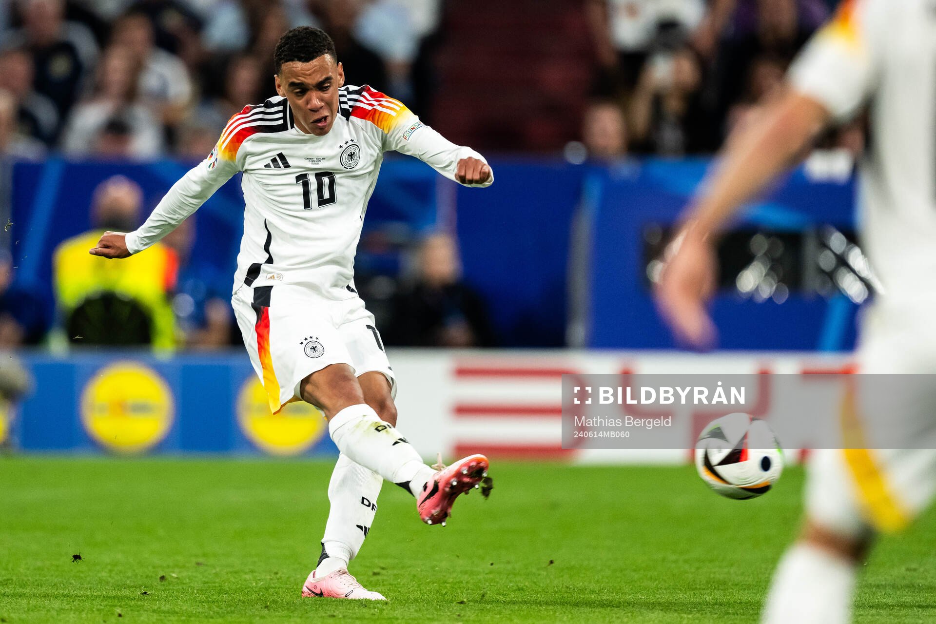 Jamal Musiala of Germany scores the 2-0 goal