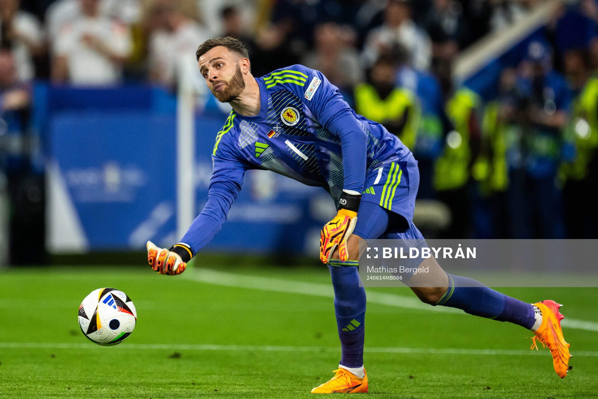 Goalkeeper Angus Gunn of Scotland