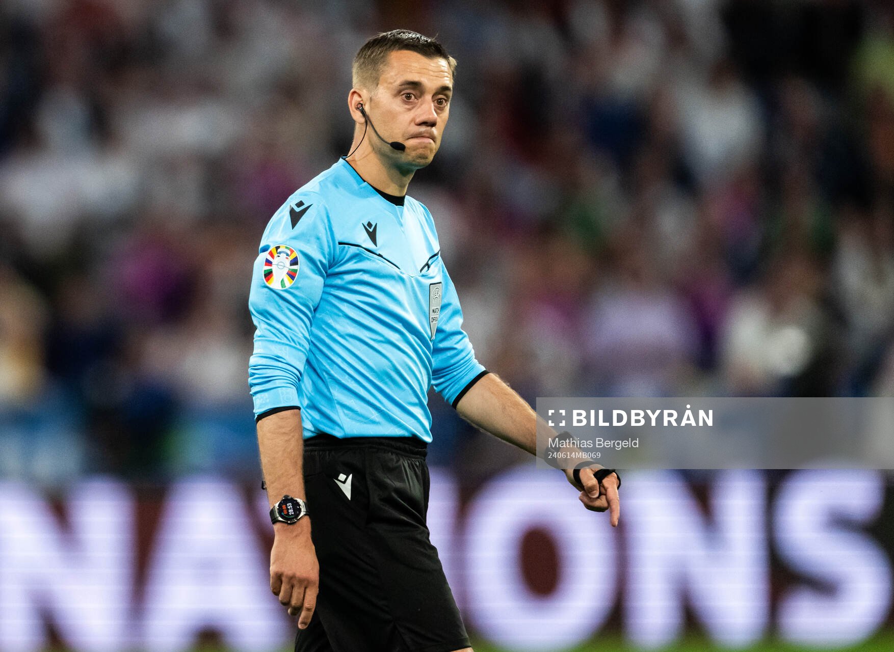 Referee Clément Turpinduring the UEFA Euro 2024 Football