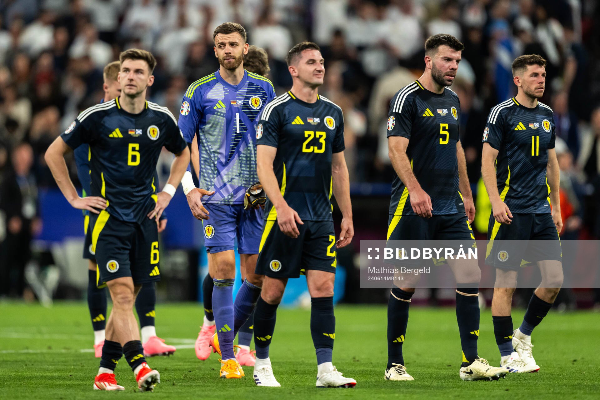 Kieran Tierney, Angus Gunn, Kenny McLean, Grant Hanley, and