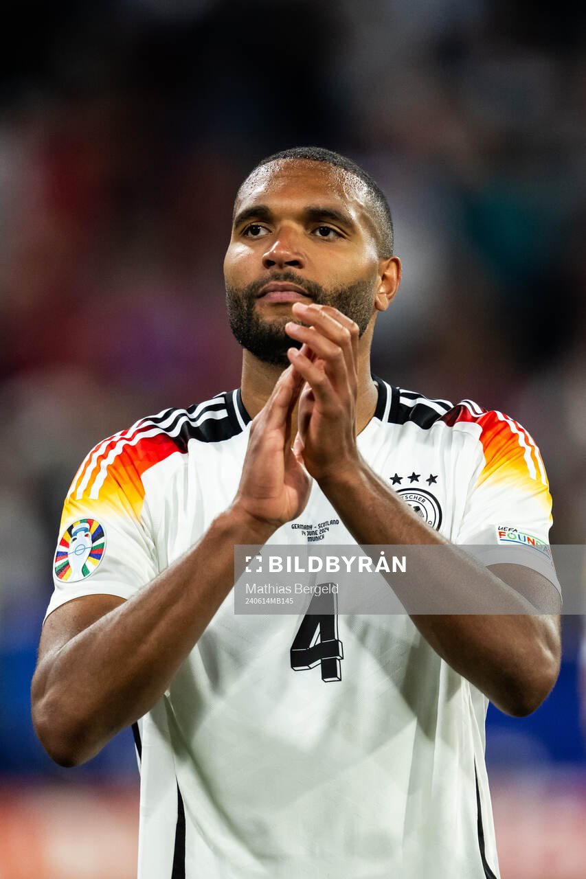 Jonathan Tah of Germany celebrates