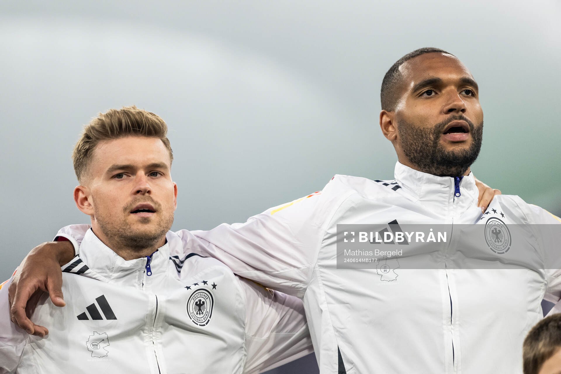 Maximilian Mittelstädt and Jonathan Tah of Germany