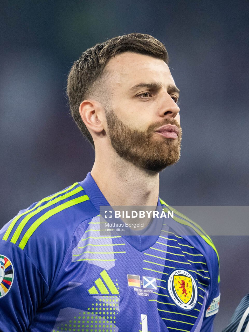 Goalkeeper Angus Gunn of Scotland