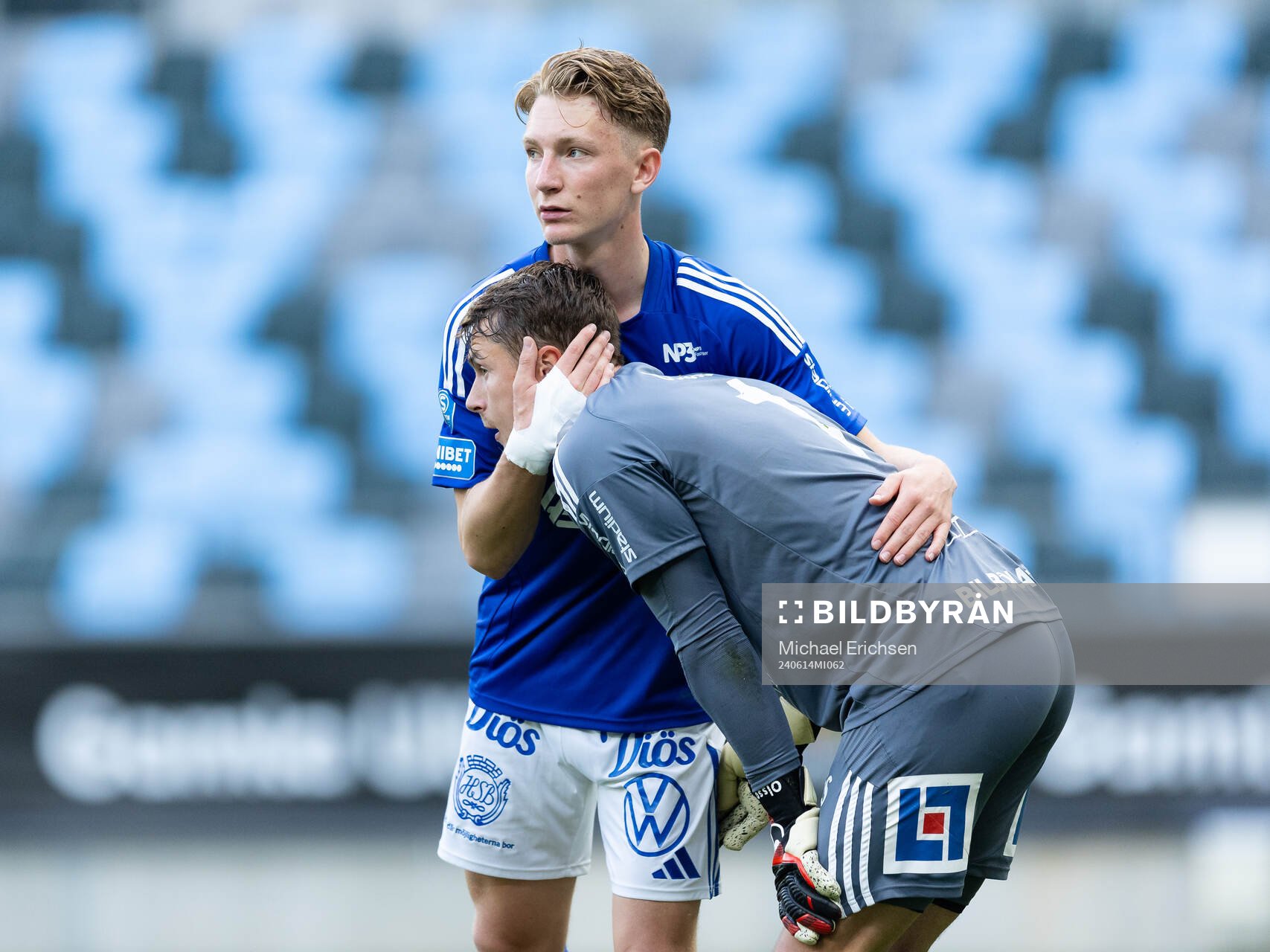 GIF Sundsvalls Hugo Aviander och målvakt Jonas Olsson