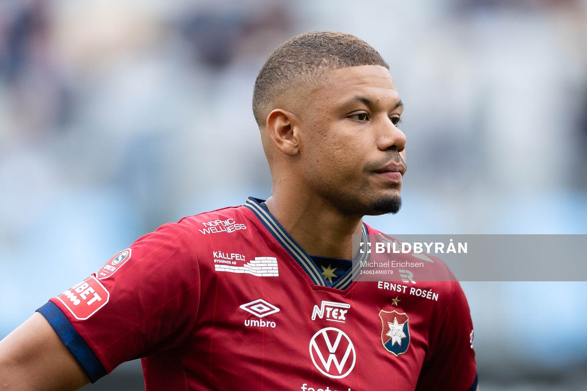 Örgrytes Mikael Dyrestam innan fotbollsmatchen i Superettan mellan Örgryte och GIF Sundsvall den 14 juni 2024 i Göteborg. 