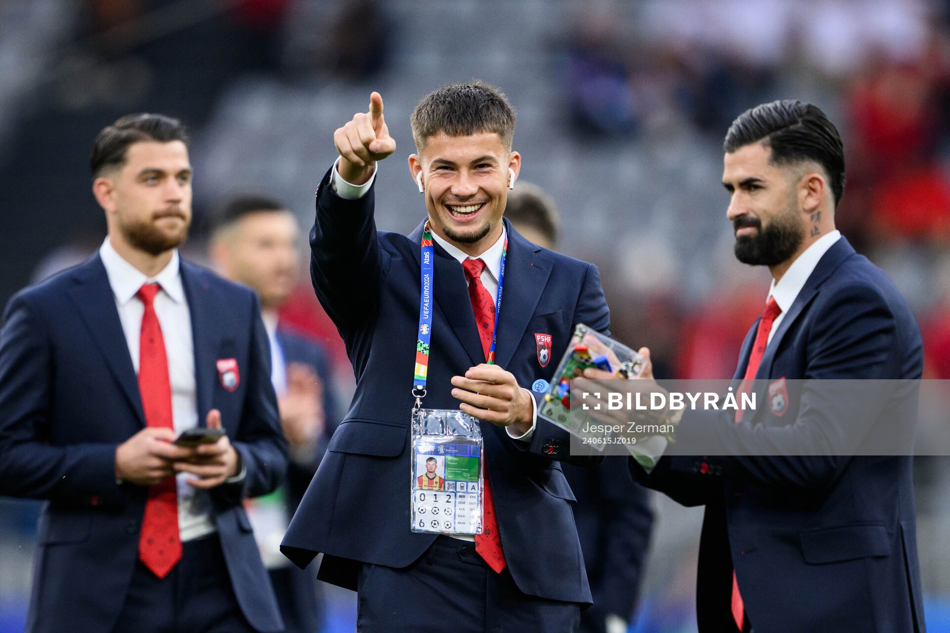 Medon Berisha of Albania ahead of the UEFA Euro 2024 Football Championship match between Italy and Albania on June 15, 2024 in Dortmund.