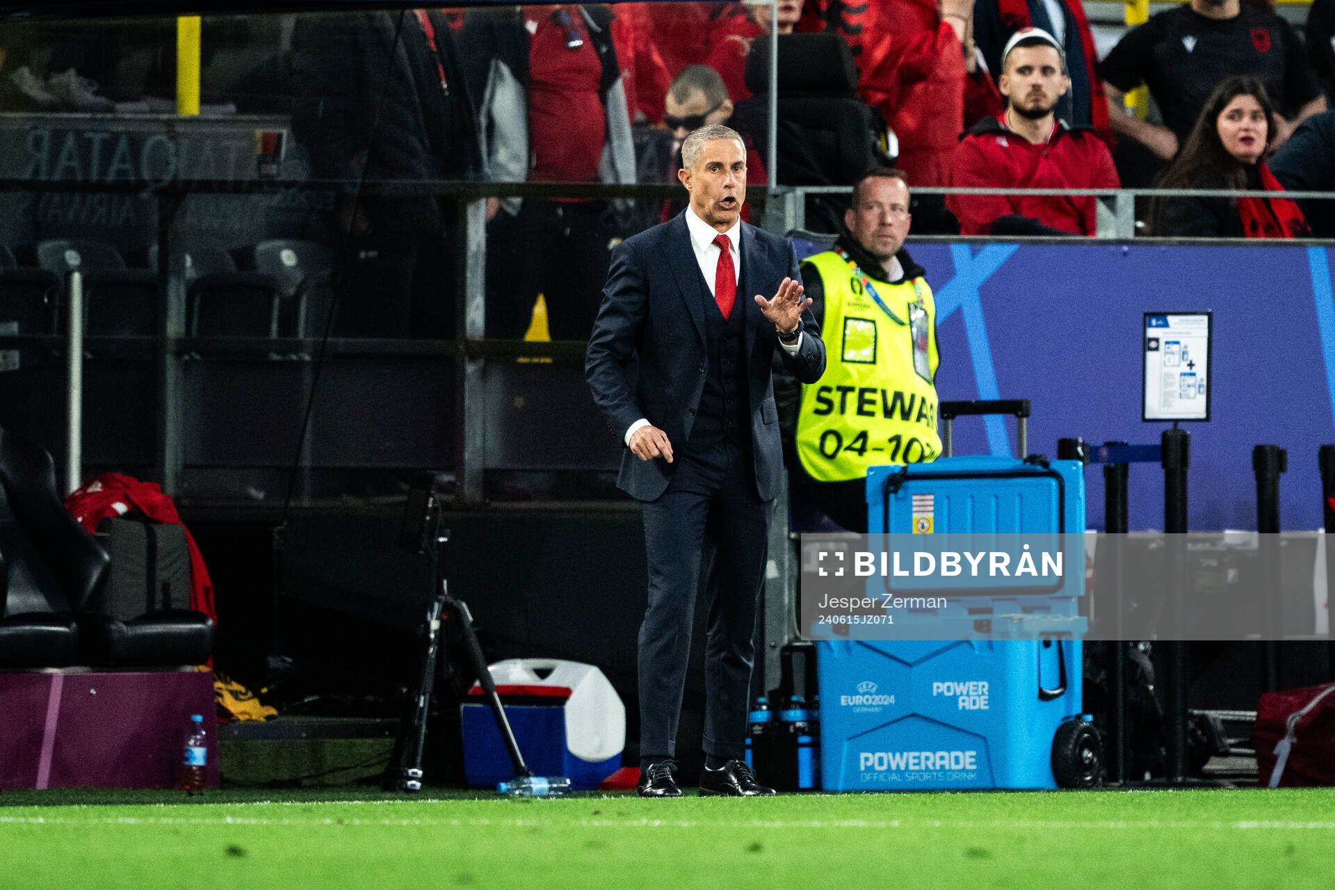 Head coach Sylvinho of Albania during the UEFA Euro 2024 Football Championship match between Italy and Albania on June 15, 2024 in Dortmund.