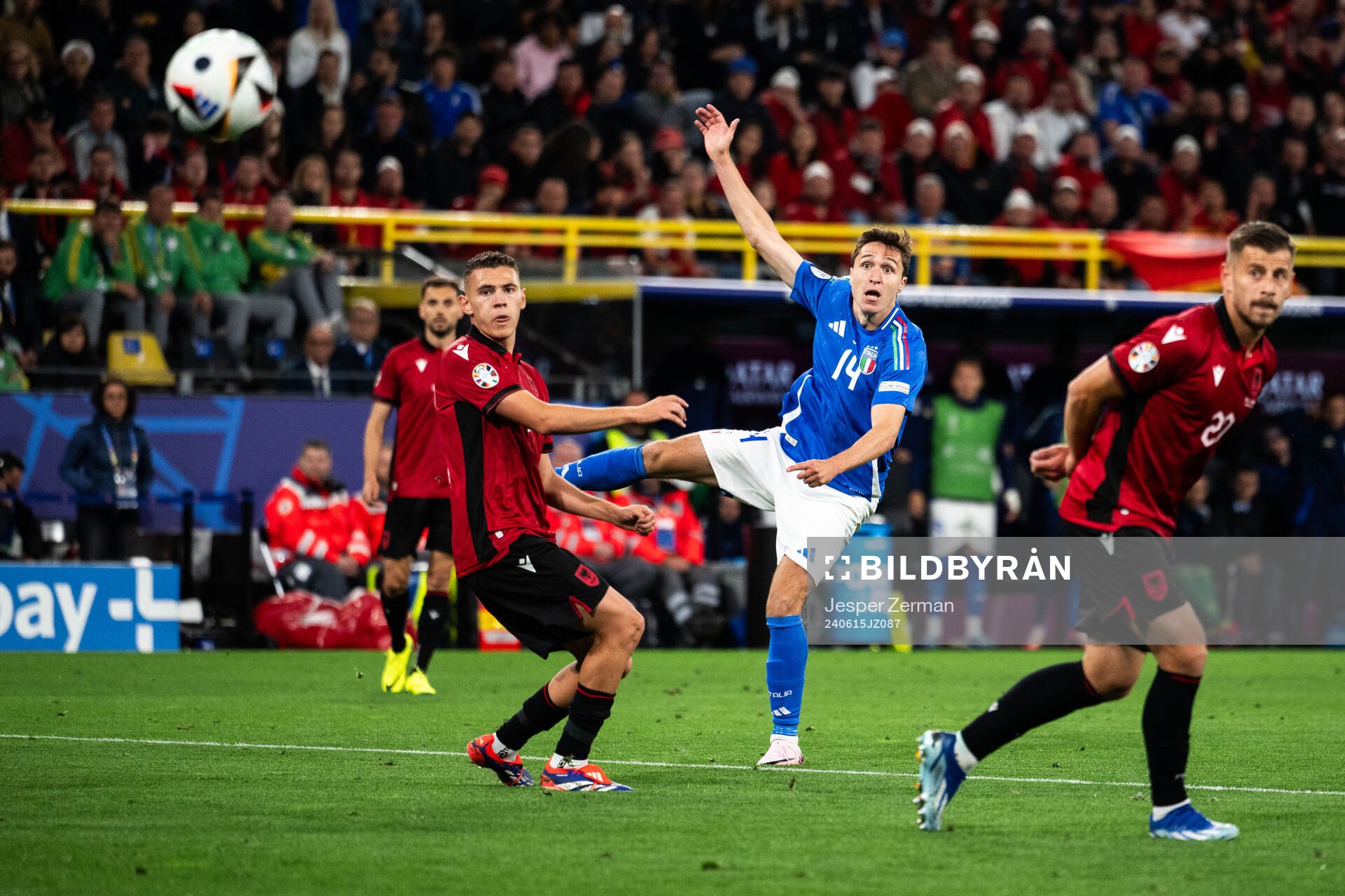 Federico Chiesa of Italy during the UEFA Euro 2024 Football Championship match between Italy and Albania on June 15, 2024 in Dortmund. 