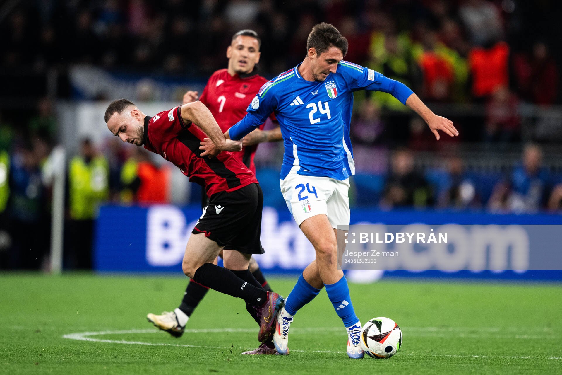 Mario Mitaj of Albania and Andrea Cambiaso of Italy