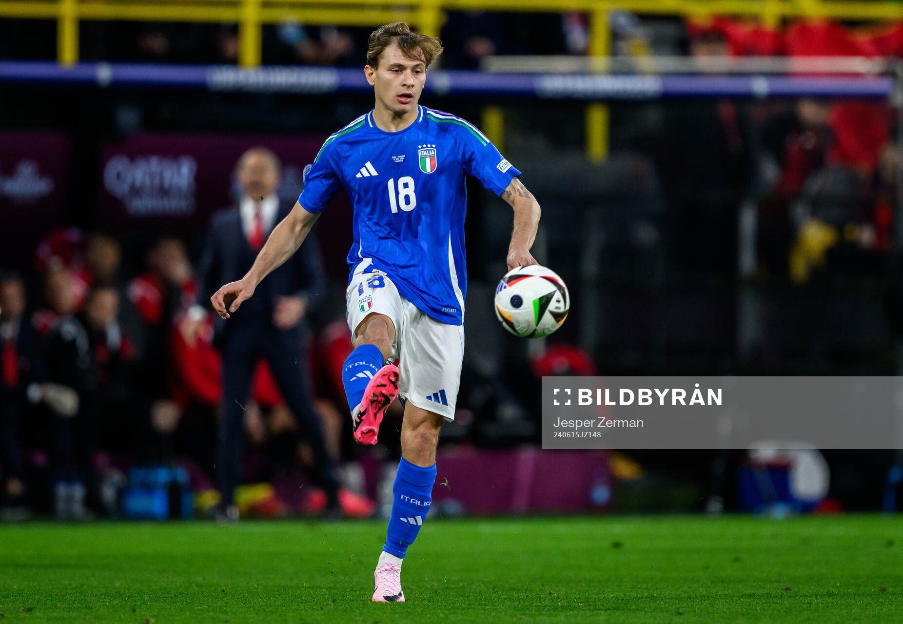 Nicolo Barella of Italy during the UEFA Euro 2024 Football Championship match between Italy and Albania on June 15, 2024 in Dortmund.