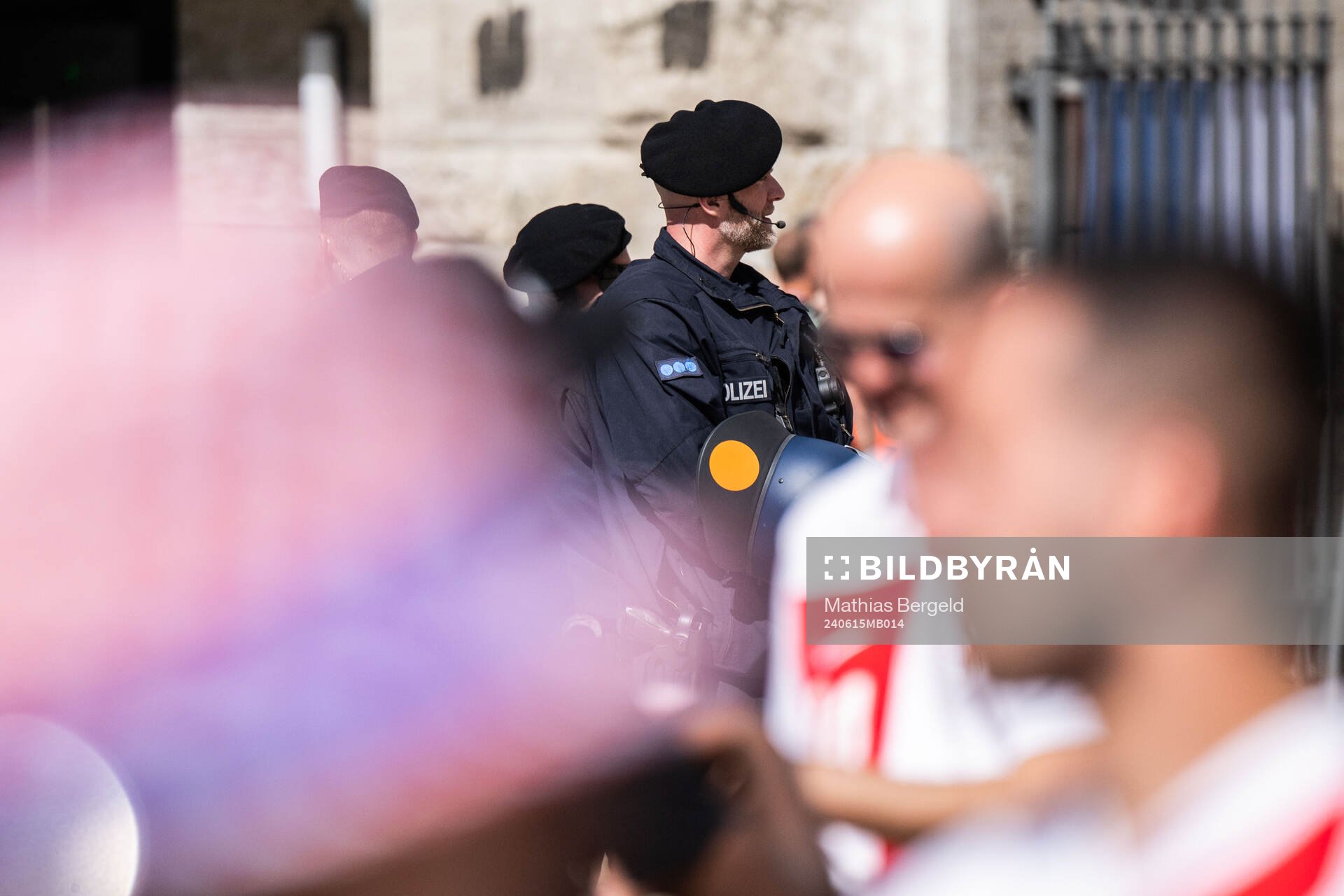Police outside Olympiastadion