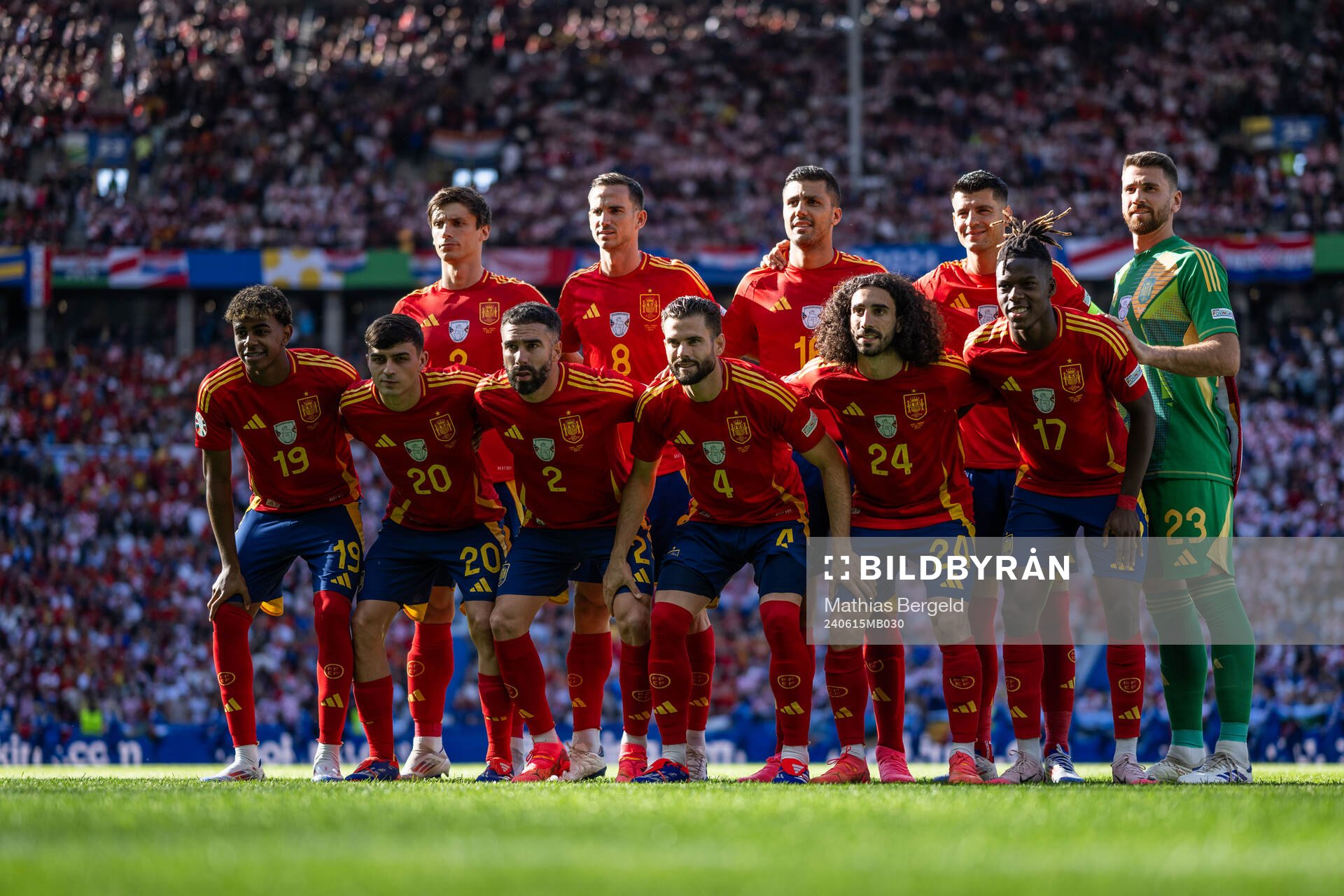 The starting eleven of Spain