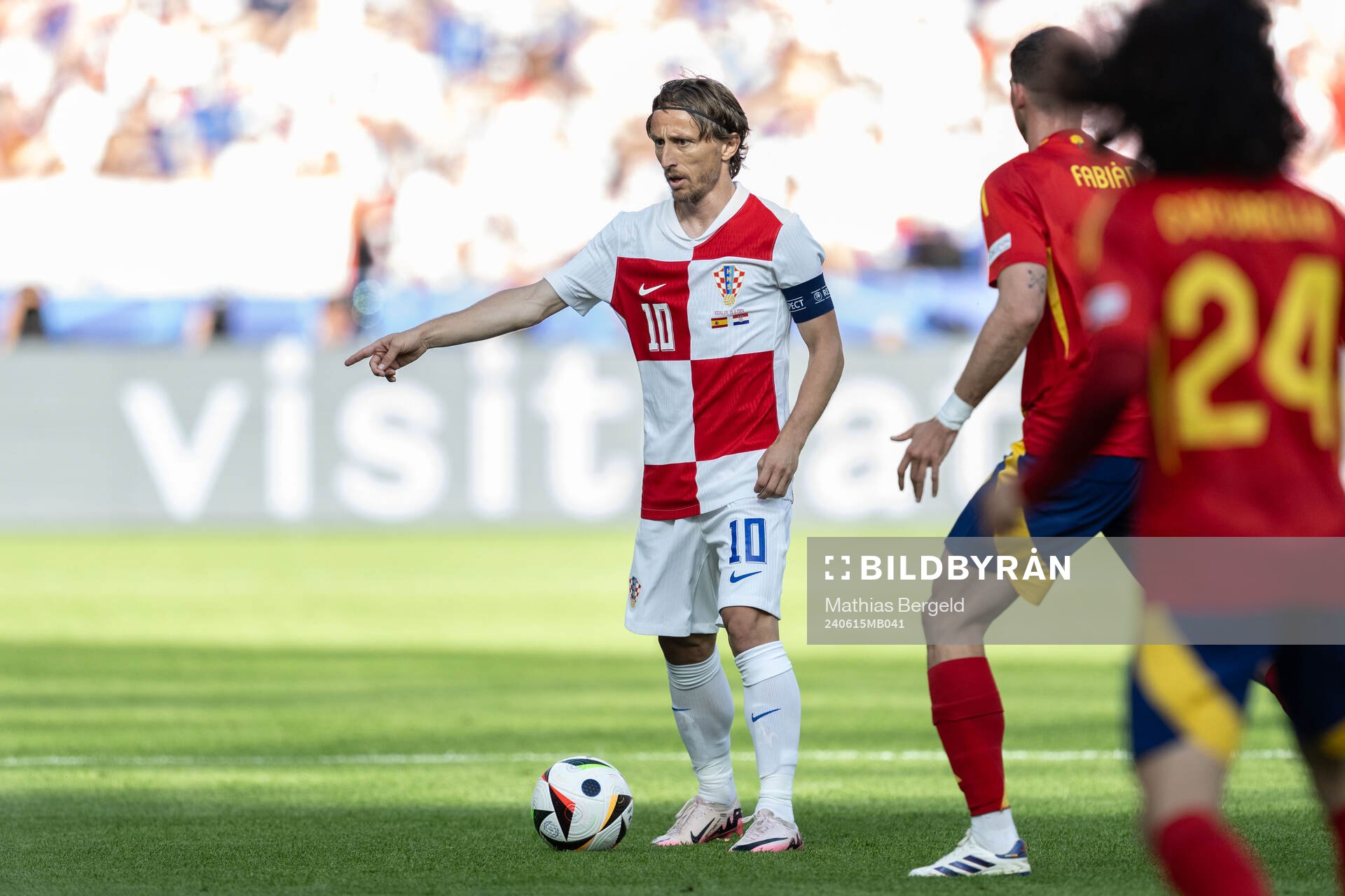 Luka Modric of Croatia during the UEFA Euro 2024 Football Championship match between Spain and Croatia on June 15, 2024 in Berlin.