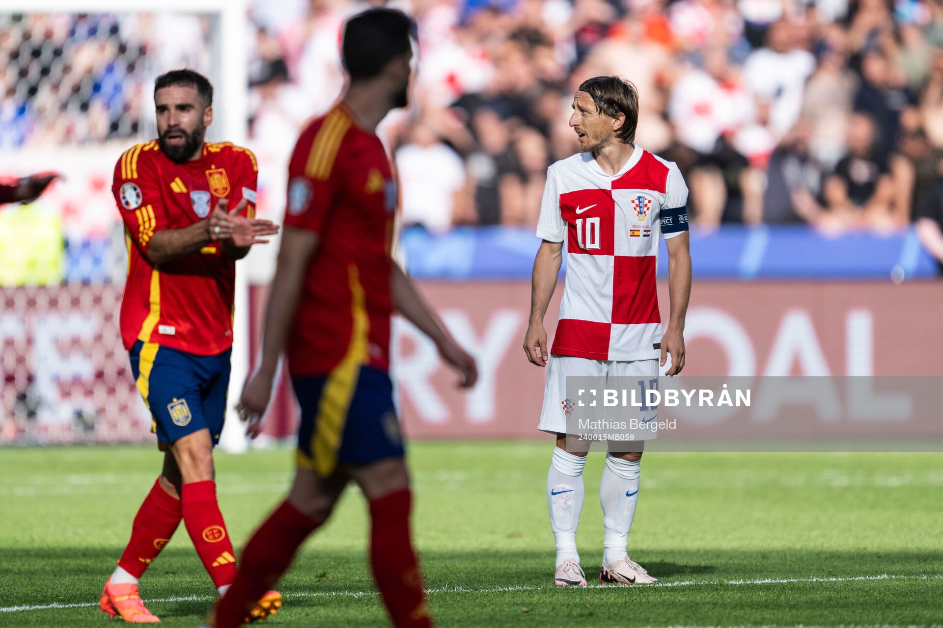 Luka Modric of Croatia looks dejected