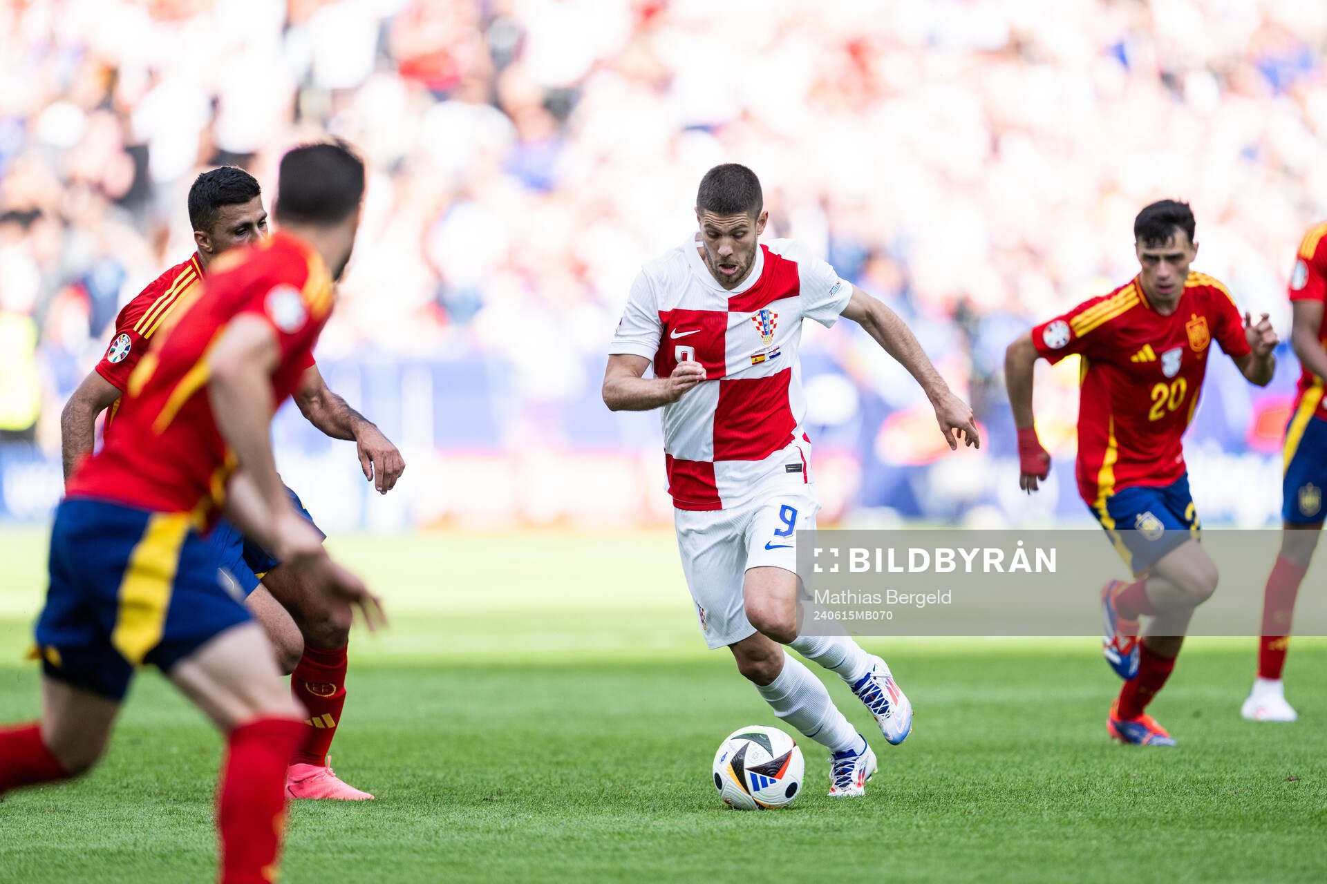 Andrej Kramaric of Croatia during the UEFA Euro 2024 Football Championship match between Spain and Croatia on June 15, 2024 in Berlin.