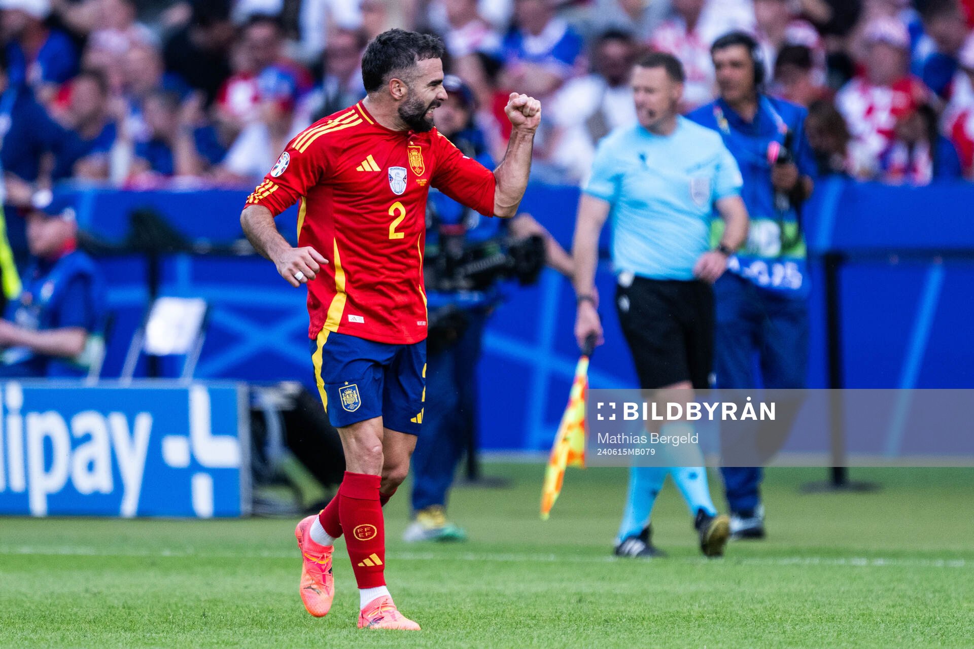 Daniel Carvajal of Spain celebrates