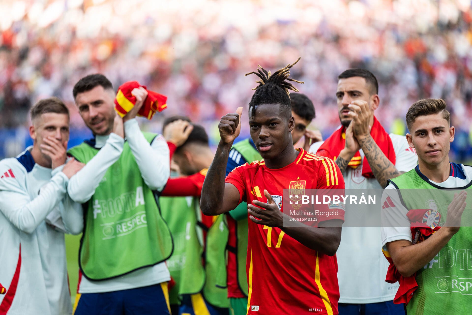 Nicholas Williams of Spain celebrates