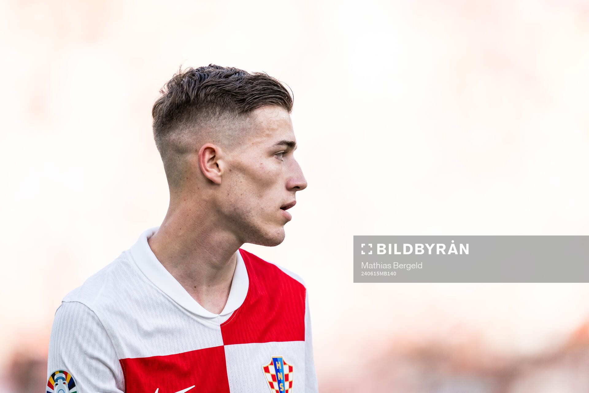 Marin Pongracic of Croatia during the UEFA Euro 2024 Football Championship match between Spain and Croatia on June 15, 2024 in Berlin. 