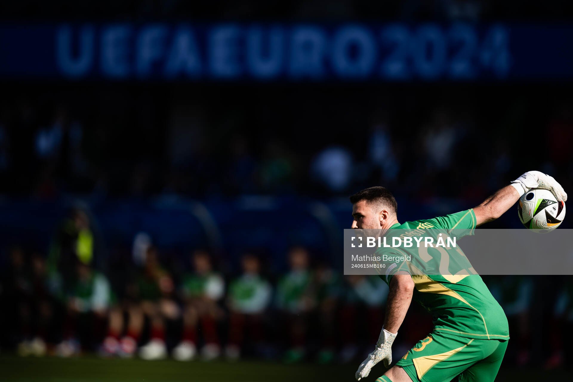 goalkeeper Unai Simon Mendibil of Spain during the UEFA Euro 2024 Football Championship match between Spain and Croatia on June 15, 2024 in Berlin.