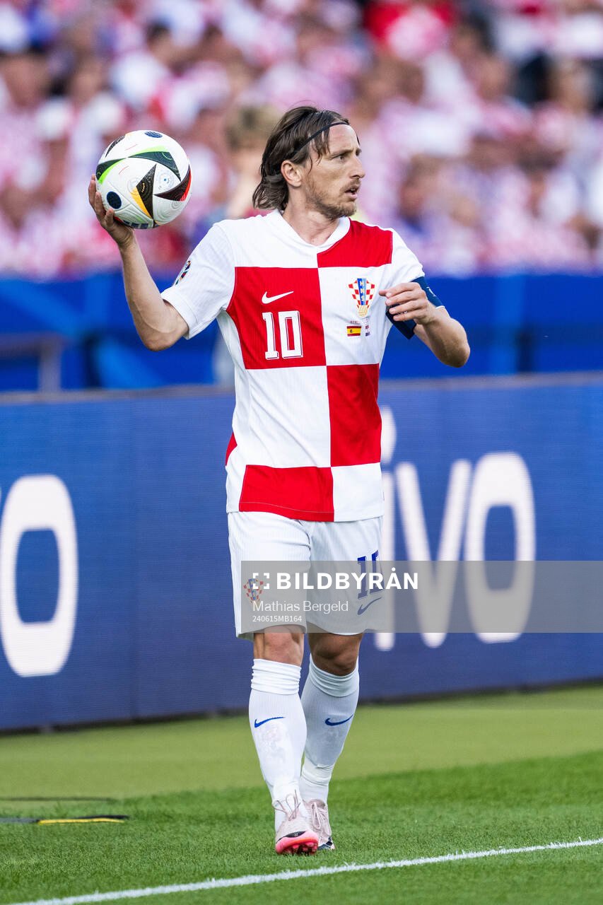 Luka Modric of Croatia during the UEFA Euro 2024 Football Championship match between Spain and Croatia on June 15, 2024 in Berlin.
