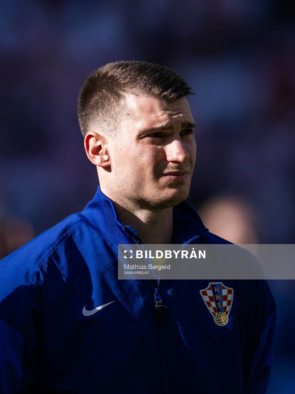 Goalkeeper Dominik Livakovic of Croatia during line-up ahead of the UEFA Euro 2024 Football Championship match between Spain and Croatia on June 15, 2024 in Berlin.