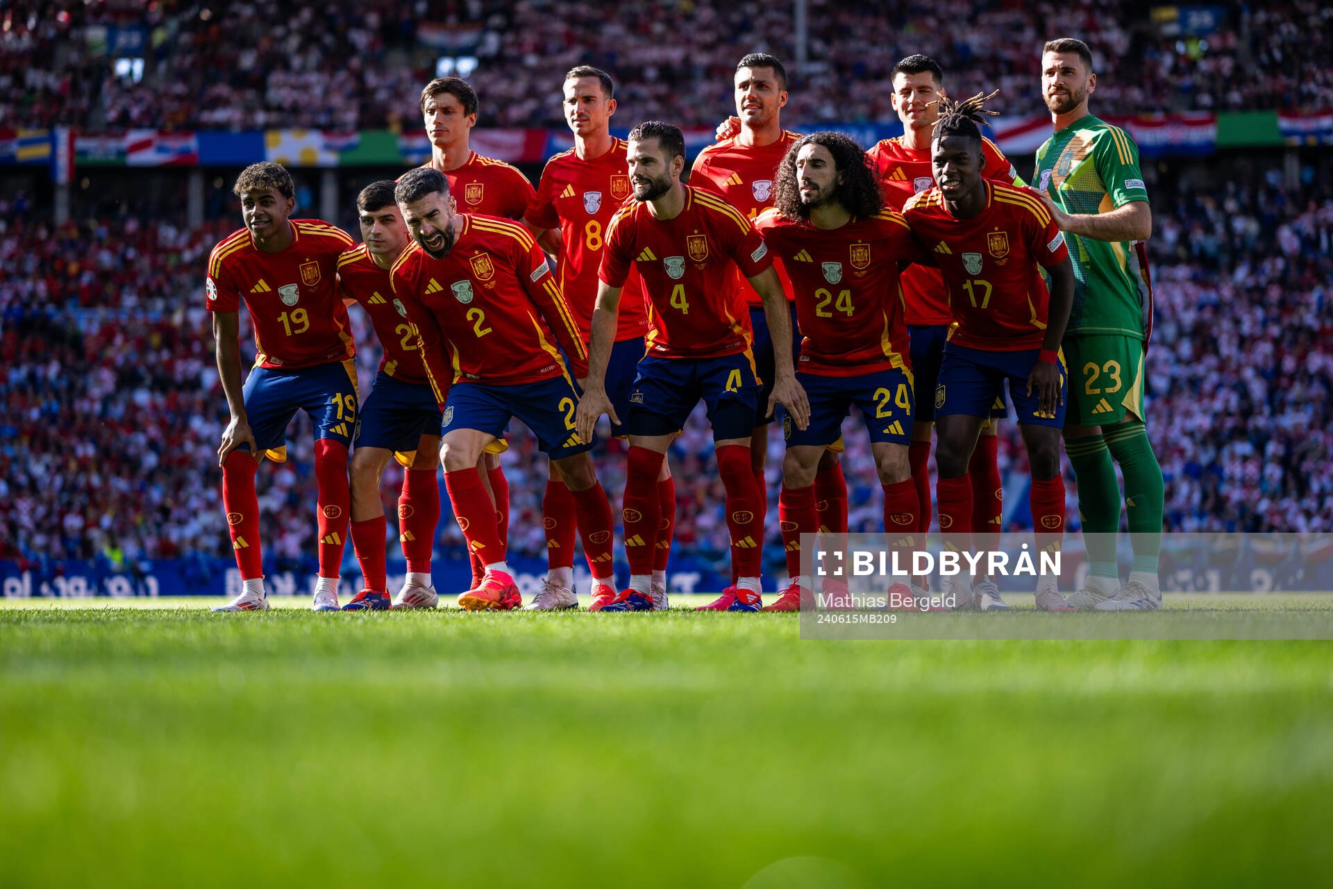 The starting eleven of Spain