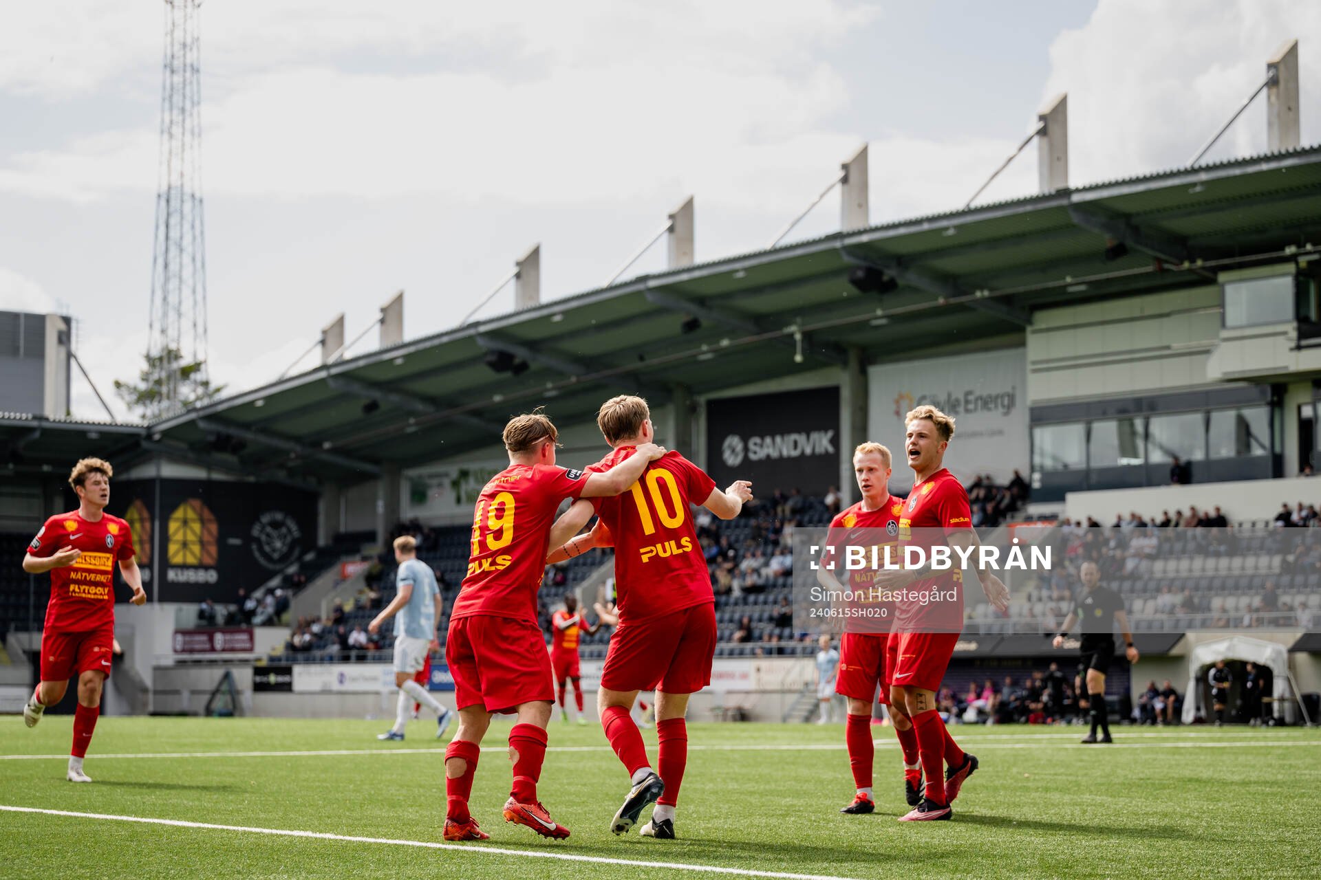 Landskronas Vincent Sundberg och Adam Egnell jublar