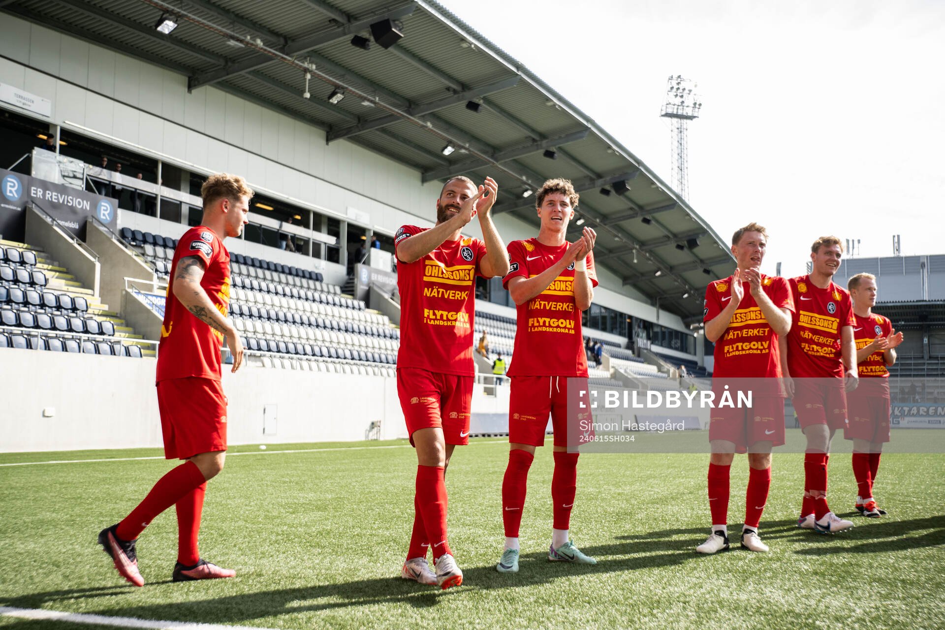 Landskronas spelare jublar