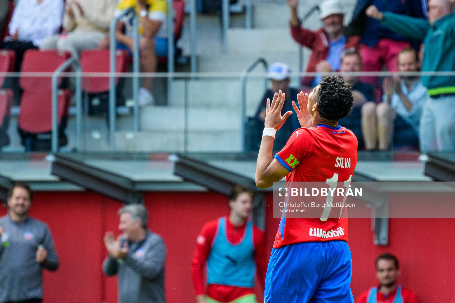 Helsingborgs Milan Silva Rasmussen jublar