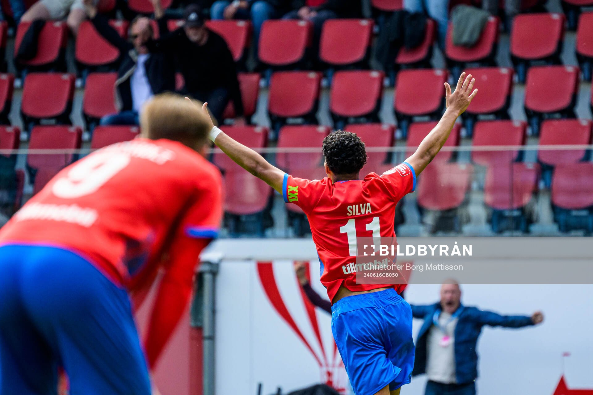 Helsingborgs Milan Silva Rasmussen jublar