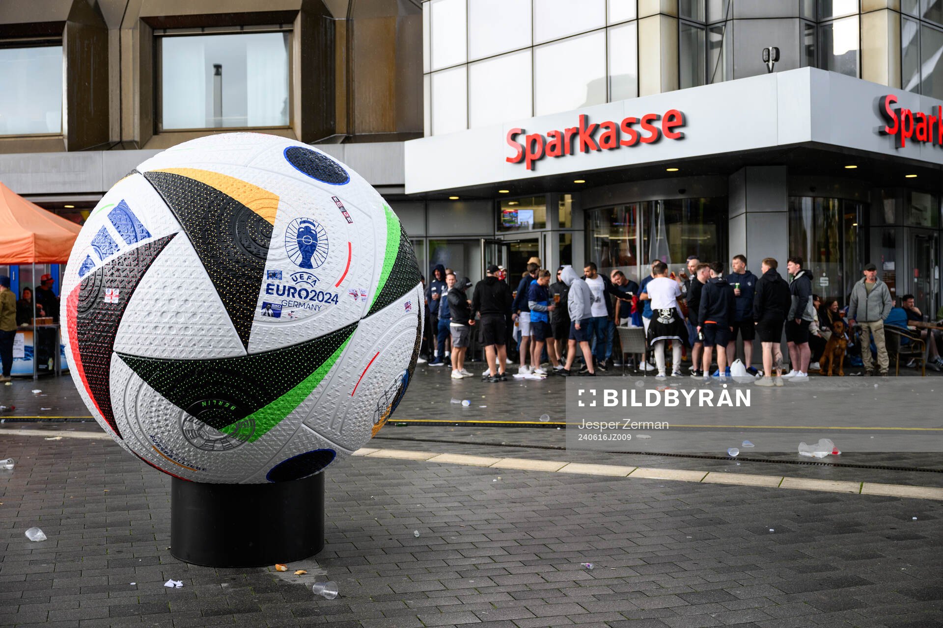 A replica of the official match ball