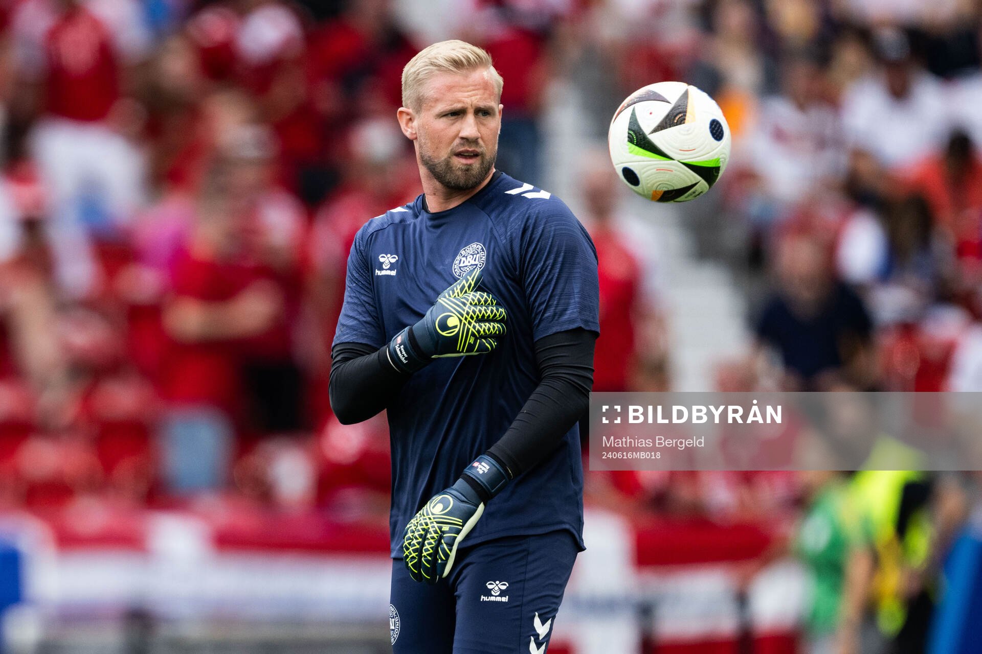 Goalkeeper Kasper Schmeichel of Denmark