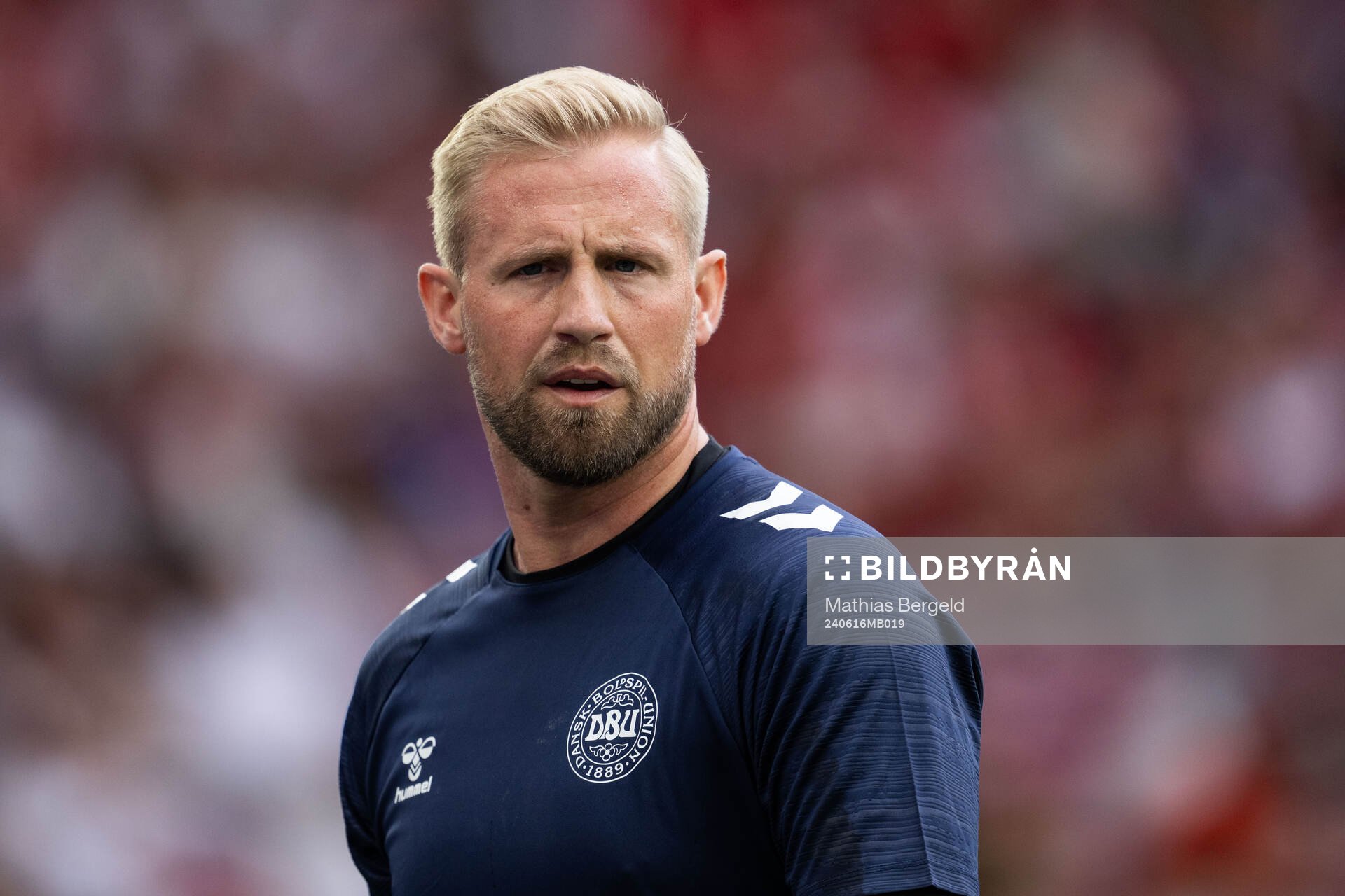 Goalkeeper Kasper Schmeichel of Denmark