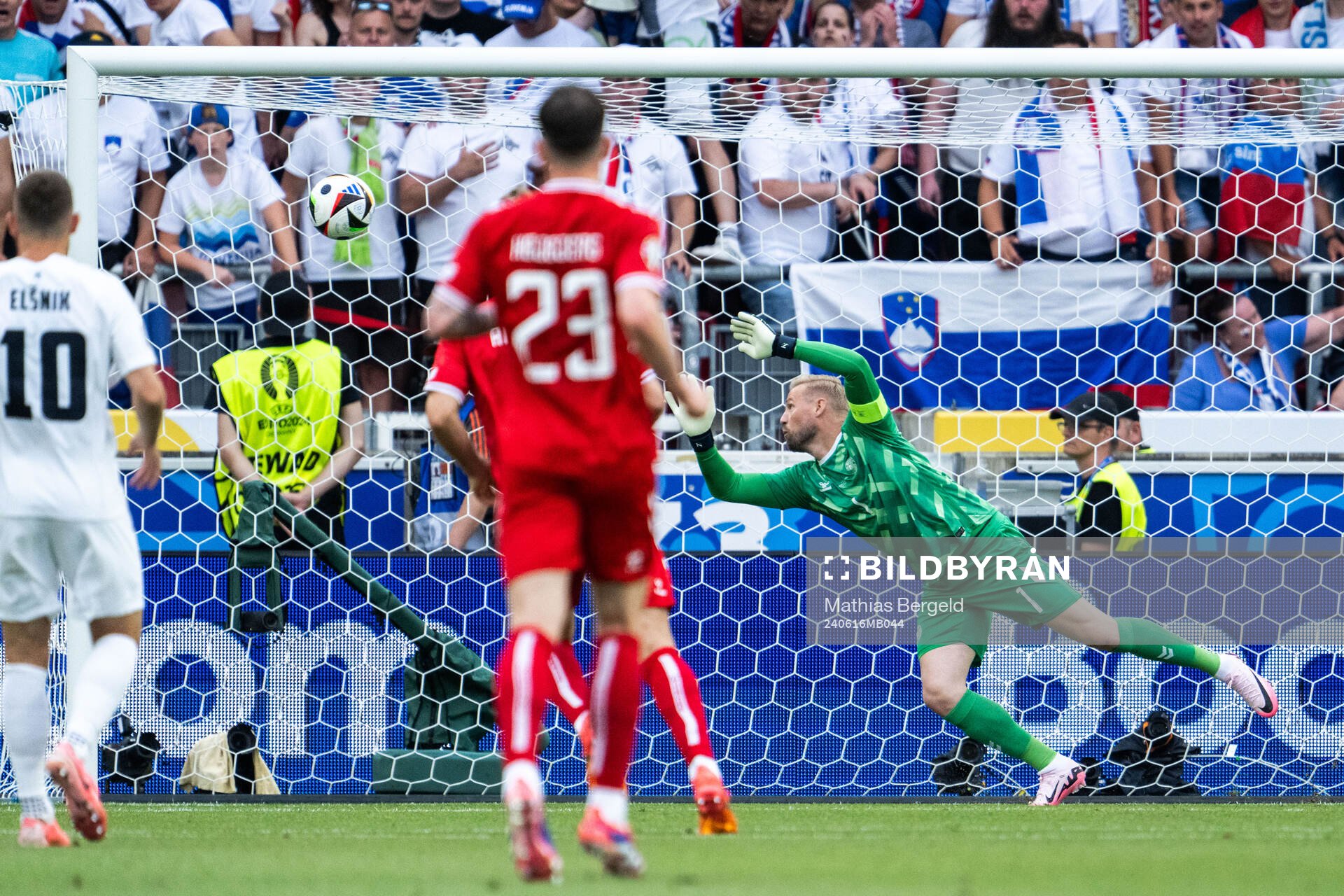 Goalkeeper Kasper Schmeichel of Denmark
