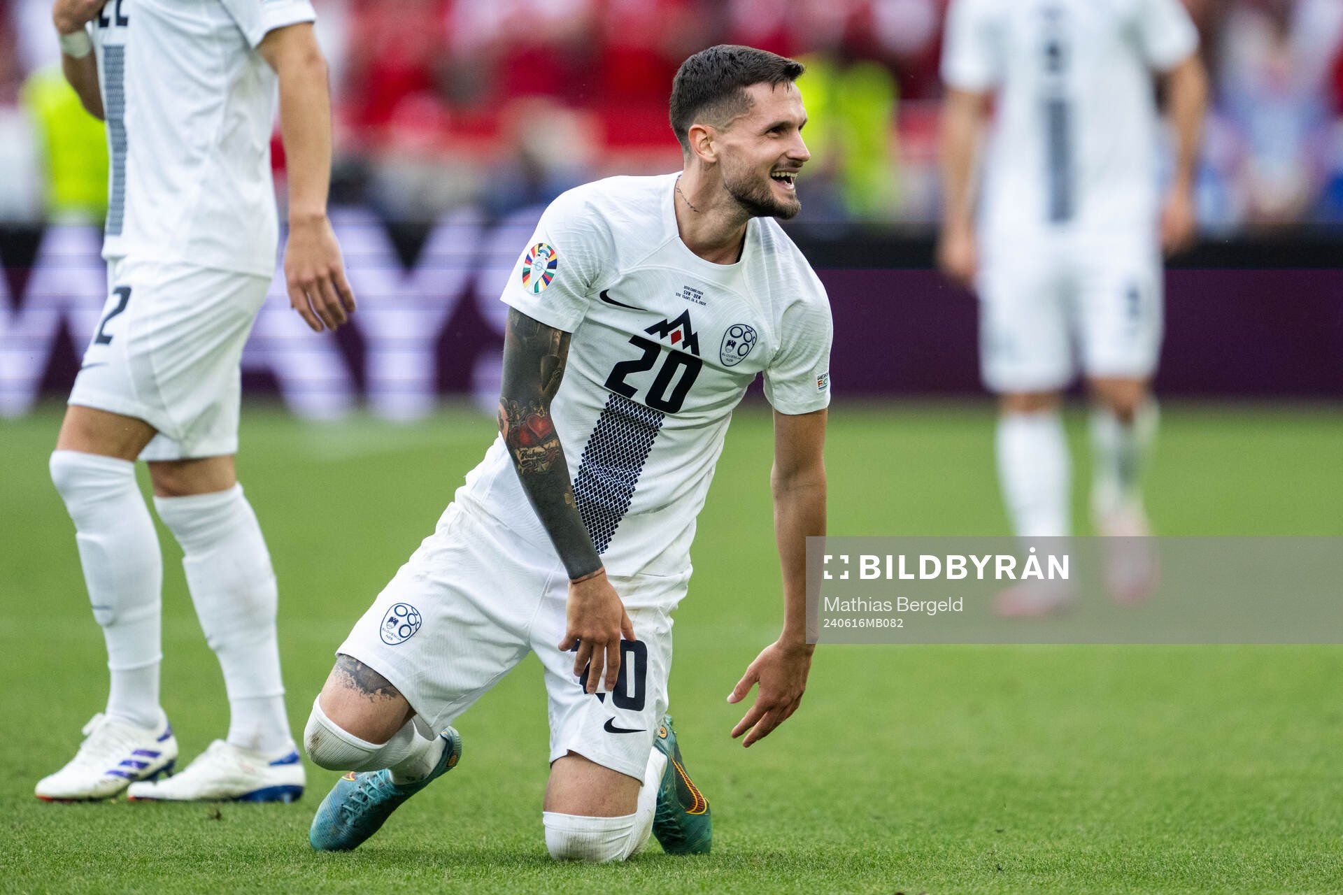 Petar Stojanovic of Slovenia reacts